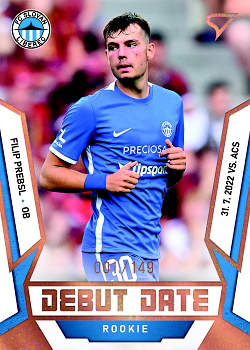 Filip Prebsl Liberec SportZoo FORTUNA:LIGA 2022/23 2. serie Debut Date Rookie /149 #DR-12